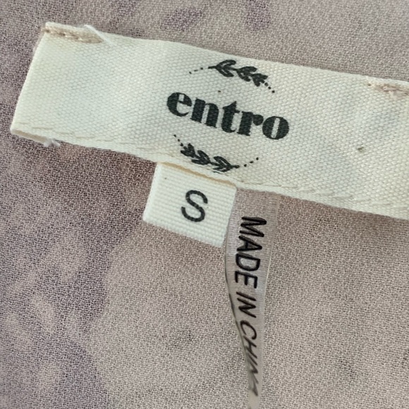 ENTRO Pink Snake Reptile Print V-Neck Blouse Top - Picture 6 of 12